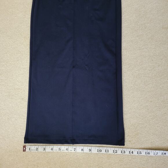 NWT Old Navy L Powersoft Go Dry Pants Wide Leg High Rise Flat Front Pull On Blue - Picture 11 of 14